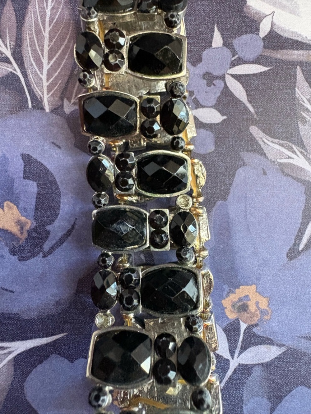 Black Crystal Stretch Bracelet - Women Jewelry